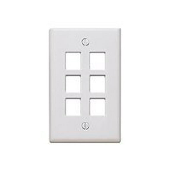 QuickPort 41080-6GP 6 Socket Faceplate