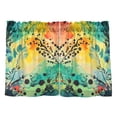 thumbnail image 7 of Yayeee Kitchen Curtains Tier Pair Light Filtering 27"x36" Rod Pocket Short Cafe Window Panel, Colorful Plants, 7 of 7