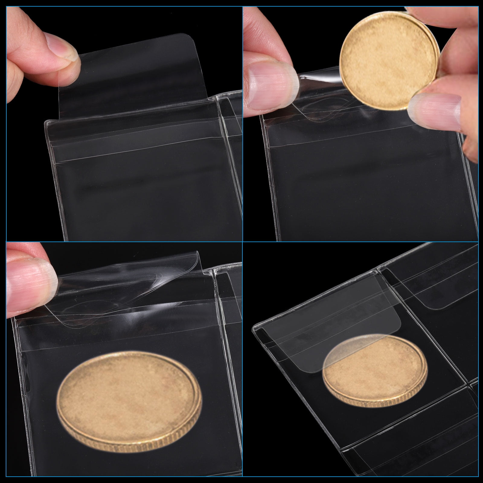 REGALWOVEN Coin Collecting Pages Coin Binder Inserts Sleeves for Coin Book Album 42 Pockets