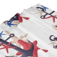 thumbnail image 4 of Shower Curtain, anchor seashells starfishes Retro Waterproof Fabric Plastic Shower Curtain, Drying Fast Bathroom Curtain with 9 Buttonholes, Ruffle Shower Curtain 60x72in, 4 of 8