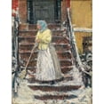 thumbnail image 3 of Hassam, Childe 20x24 Black Modern Framed Museum Art Print Titled - Sweeping Snow, 3 of 5