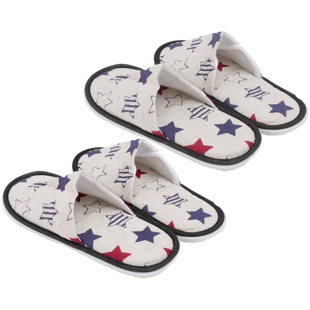 unbranded 2 Pares De Zapatillas Desechables Para Uso En Viajes Y Casa Con Suela Antideslizante Color Surtido
