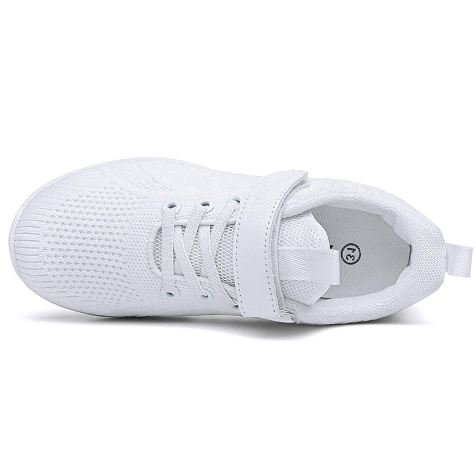 DADAWEN Girls Wihte Cheerleading Shoes Dance Fitness Training Athletic Cheer Sneakers for 1 Little Kid