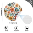 thumbnail image 2 of Ryvnso Floral Flowers Round Plate Mats Dining Table Placemat Set of 4 for Holiday Decoration, 2 of 7
