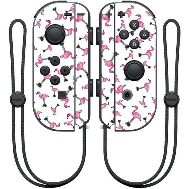 MightySkins Skin Compatible avec Manette Nintendo Joy-Con Autocollant Cool Flamingo