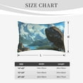 thumbnail image 3 of Fotbe Majestic Eagle Over Castle Pillow Cases - Envelope Closure - Luxury, Extra Soft, Cooling Pillow Covers - Wrinkle, Fade, Stain Resistant-16"x24", 3 of 8