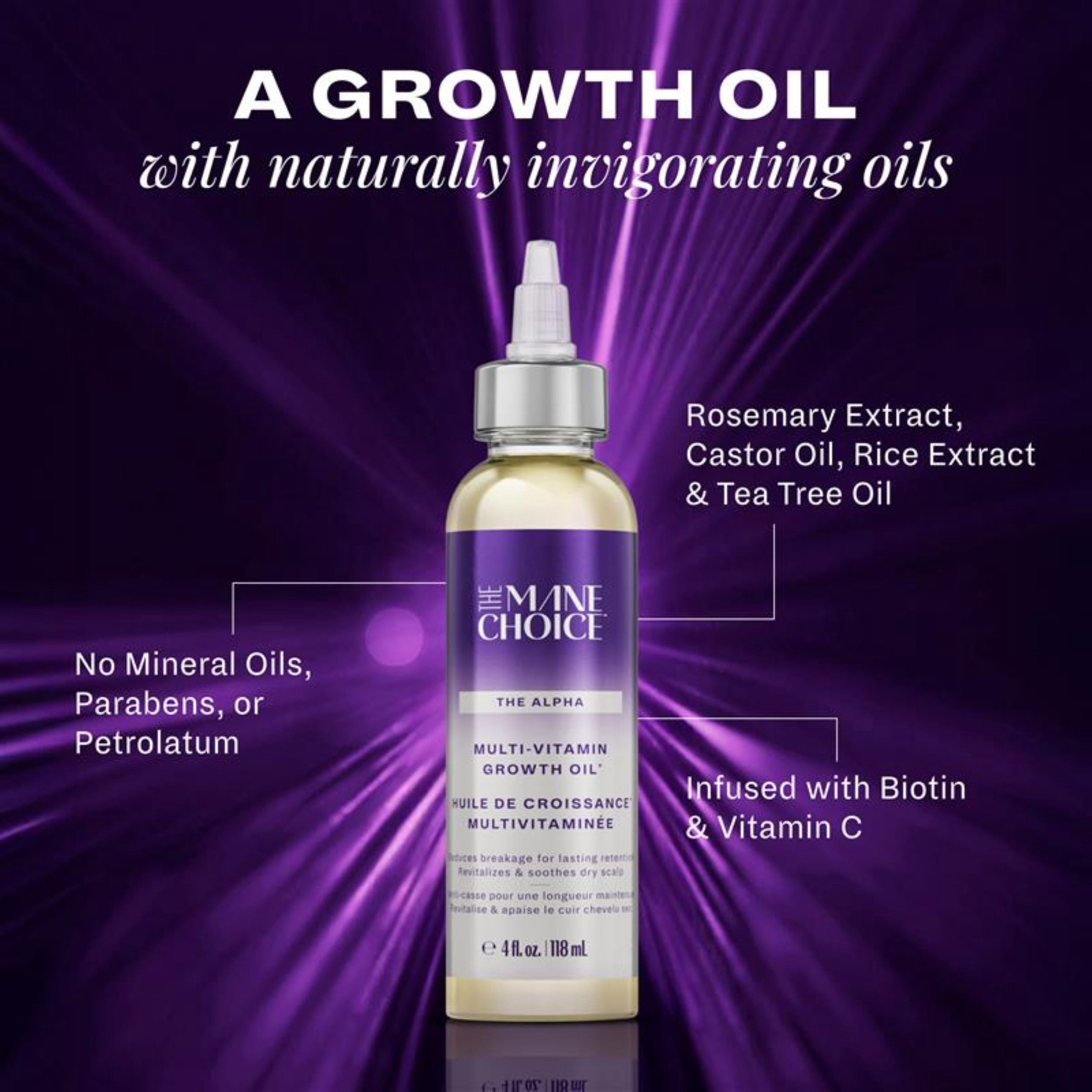 The Mane Choice Multi-Vitamin Hair Loss Prevention & Care Scalp Treatment, 4 fl oz., Thickening, Moisturizing