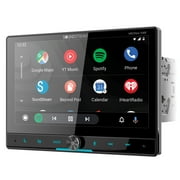 Soundstream VRCPAA-106F 10.6" Double DIN DVD Head Unit with Bluetooth, Apple CarPlay, Android Auto, and Floating Touch Screen