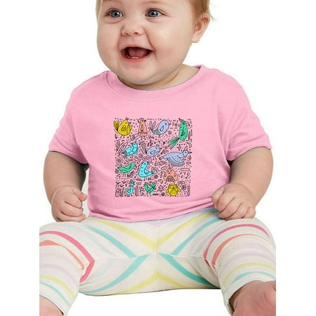

Contour Drawn Doodle Birds T-Shirt Infant -Image by Shutterstock 12 Months