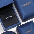 thumbnail image 5 of Gem Stone King 10K Two Tone Gold Blue Created Sapphire and Lab Grown Diamond Engagement Ring for Women | 0.43 Cttw | Round 4MM | Gemstone September Birthstone | Size 5, 5 of 6