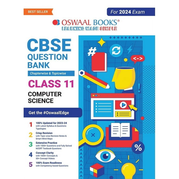Oswaal CBSE Chapterwise & Topicwise Question Bank Class 11 Computer Science Book (For 2023-24 Exam), (Paperback)