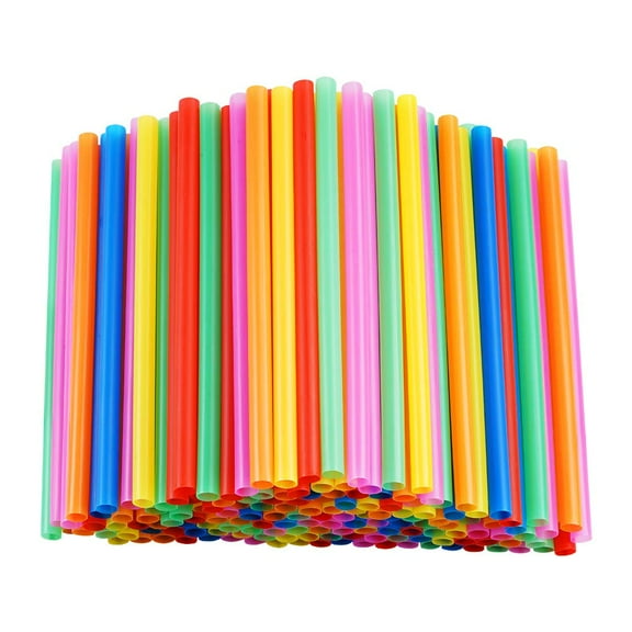 200 Pcs Jumbo Smoothie Straws,Colourful Disposable Wide-mouthed Large Straw