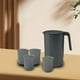thumbnail image 5 of Jarra de agua de gran capacidad y 4 tazas, ligera, resistente al calor de -20  degreeC a negro, 5 of 9