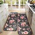 thumbnail image 4 of Kitchen Rugs Sets Of 2,Pioneer Flower Floral Print Pattern Anti Fatigue Kitchen Mat Rugs Non Slip Washable,Decorative Kitchen Floor Mats for Kitchen,Sink,Laundry,17"x47"+17"x47", 4 of 5