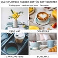 thumbnail image 5 of Teal Blue Ombre Coasters Set of 6, Absorbent Coasters for Drinks, Contemporary Gradient Abstract Art Coaster for Desk Coffee Table Protection, Home Decor House Warming Gifts 4", 5 of 8