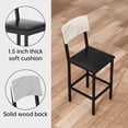 thumbnail image 4 of MOOSENG 5-Piece Dining Table Set for 4, Compact Kitchen Table & 4 Upholstered Chairs, Modern Set for Apartment Small Space, White, 4 of 7