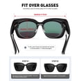 thumbnail image 4 of Gafas de sol Fit Over Glasses MEETSUN, grandes, cuadradas, polarizadas, 4 of 7
