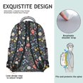 thumbnail image 5 of Pioneer Flower Floral Print Pattern Backpack for School, Cute School Bag with Adjustable Shoulder Straps and Padded Back, 15.3"x11"x7.1", 5 of 5