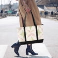 thumbnail image 4 of FORMRS Canvas Laptop Tote Bag for Women with 15.6" Computer Compartments Shoulder Handbag, Pastel Pink Geometric, 4 of 7