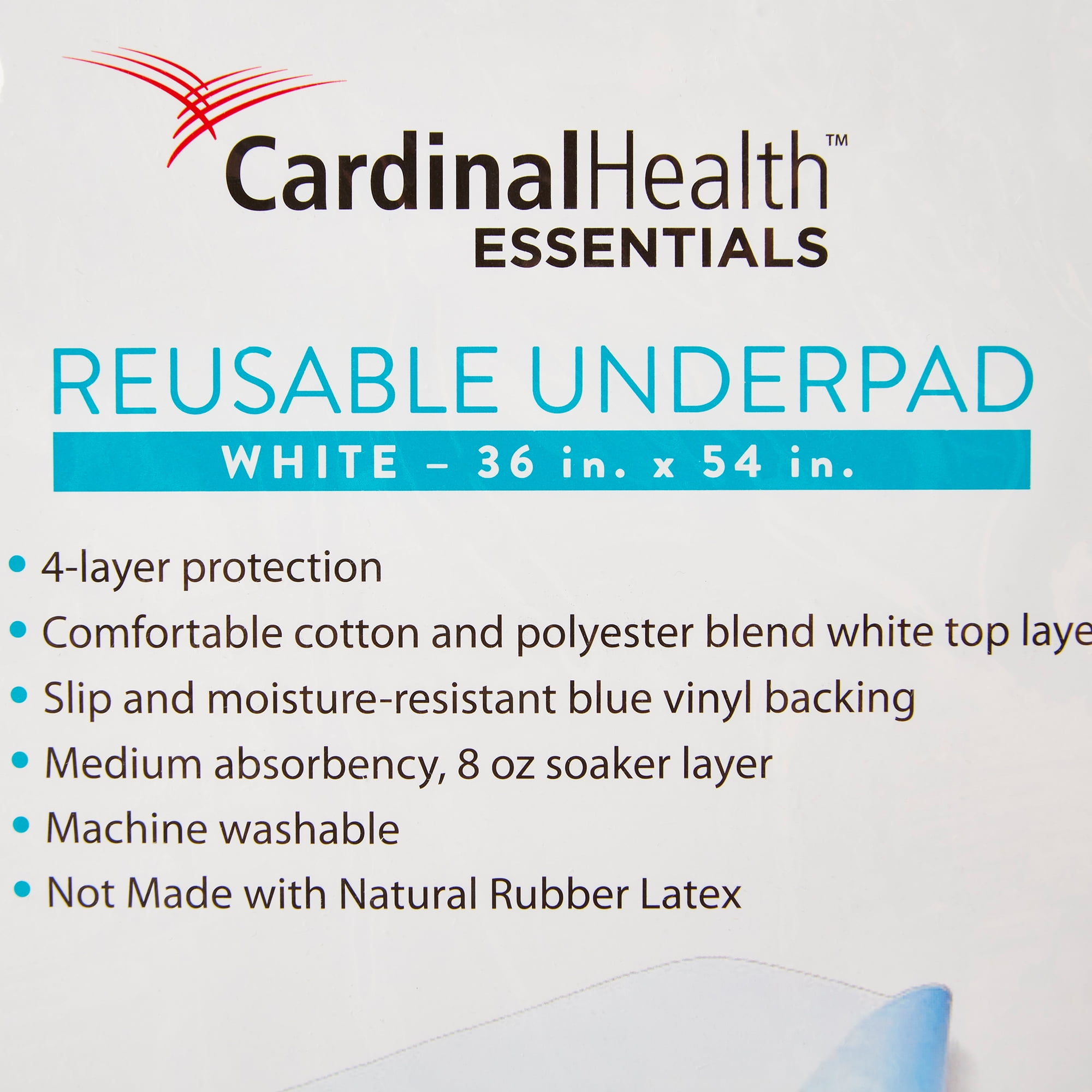 Cardinal Health Essentials Reusable Underpads Incontinent Bed Pads