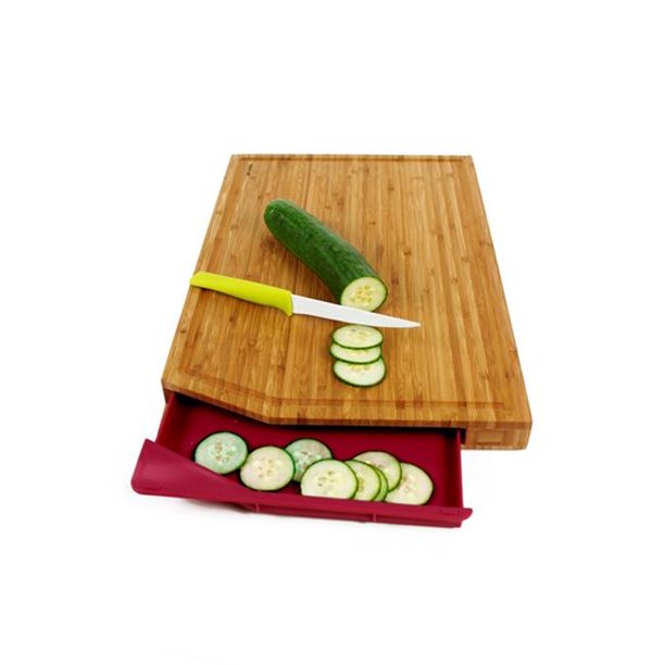 Neoflam 53912 12 x 18 in. Cut2Tray Station Bamboo Cutting Board With