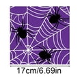 thumbnail image 3 of DefiDgd 24pcs Purple Spider Web Disposable Paper Napkin,Round Spider Printed Lightweight Dinner Napkin for Halloween Snack Dessert Serving Holiday Birthday Party Tabletop Decor(C), 3 of 6