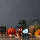 thumbnail image 2 of Estatua de dragón de Halloween, escultura de animales de resina de escritorio con bola iluminada, 2 of 6