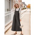 thumbnail image 4 of Cueply Jumpsuits for Women Winter Warm Loose Adjustable Strap Bib Overalls Wide Leg Pants with Pockets, 4 of 6