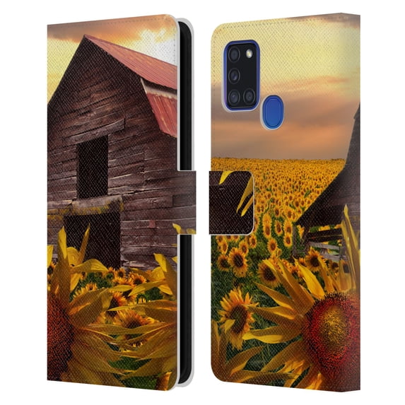 Head Case Designs Officially Licensed Celebrate Life Gallery Florals Sunflower Dance Leather Book Wallet Case Cover Compatible with Samsung Galaxy A21s (2020)