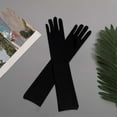 thumbnail image 4 of Adult Over Elbow Stretch Long Spandex Opera Gloves, Black, 4 of 7