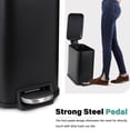 thumbnail image 6 of CL.HPAHKL 5L / 1.3 Gallon Slim Step Trash Can, Stainless Steel Bathroom Trash Bin with Lid & Removable Inner Bucket, Pedal Garbage Can for Bathroom,Bedroom,Home Office (2, Black), 6 of 8