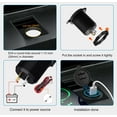 thumbnail image 3 of Nilight 2 Pack Quick Charge Socket LED 12V 24V Dual USB Charger 5V 4.8A Car Outlet Panel with ON Off Touch Switch Fused Wire Kit for Cars Trucks Motorcycle RVs Campers, 2 Years Warranty, 3 of 8