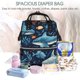 thumbnail image 5 of Fotbe Playful Whales Underwater Scene Mochila Maternidad - Lona de Sarga Impermeable, Mochila de Pañales de Gran Capacidad con Múltiples Bolsillos y Correas Ajustables, 5 of 6