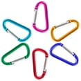 thumbnail image 2 of GOGO 48Pcs Carabiner 3-Inch Keychain Clip, D Shape Aluminum Metal Carabiner Hook, 2 of 7