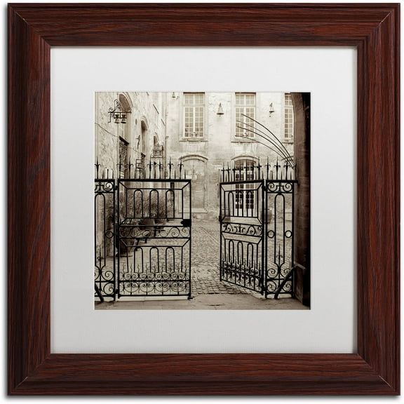 Trademark Fine Art "Avignon II" Canvas Art by Alan Blaustein, White Matte, Wood Frame