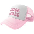 Senior 2025 Hat Class of 2025 Cap Graduation Congrats Mesh Baseball Caps Adjustable Trucker Hat