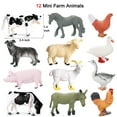 thumbnail image 3 of Juego de figuras de animales de granja de juguete Yowlieu con 44 piezas para niños, 3 of 7