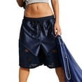thumbnail image 2 of Blue Womens Shorts Womens Patchwork Lace Trim Shorts Y2K Elastic Waist Baggy Sweat Shorts Workout Shorts, 2 of 6