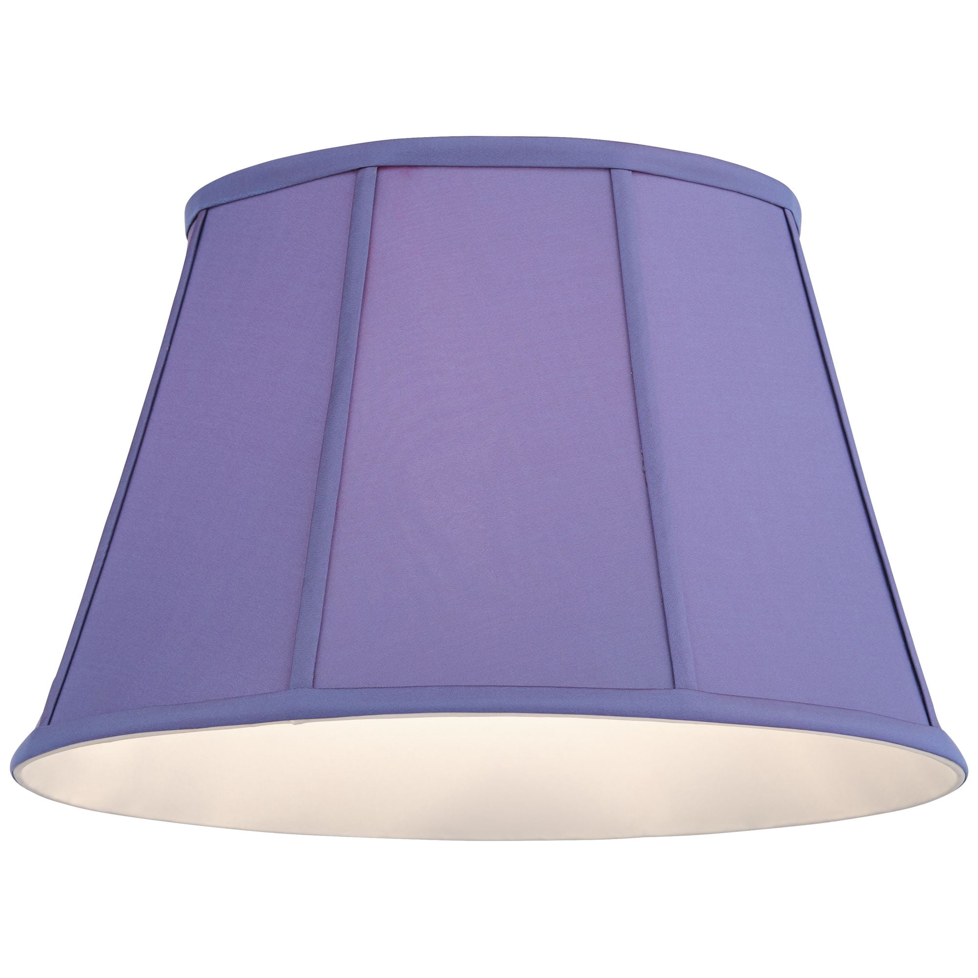 Springcrest Mapo 11" Top x 17" Bottom x 11" High x 11" Slant Lamp Shade Replacement Cornflower Blue Bell Softback Washer Harp Finial