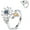 01#Daisy Bee Cubic Zirconia, variant on Spinner Fidget Anxiety Ring Women Adjustable Open Cubic Zirconia Flower Band Lot-20#star moon Spinner Ring-open size