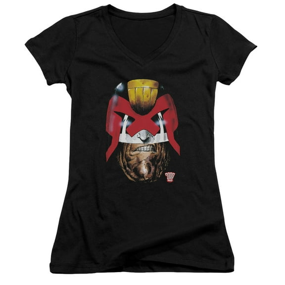 Judge Dredd Dredds Head Junior Women's T-Shirt V-Neck Black