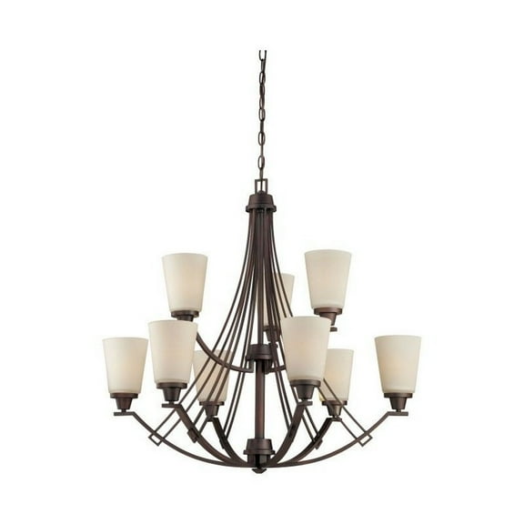 Philips Lighting TK0012704 Wright Nine Light Chandelier, Espresso