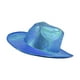 thumbnail image 2 of Sombrero de de vaquero holográfico, sombreros con brilnte, gorras de rave , sombrero de , Azul Macarena Sombrero de vaquero occidental, 2 of 8