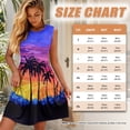 thumbnail image 6 of Jeiento Matching Hawaiian Outfits for Couples Summer Dresses for Women 2026 Coconut Tree Mens Button Down Shirt Sunset Round Neck Sleeveless Mini Dress Loose Fit Pleated Dresses, 6 of 6