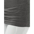 thumbnail image 4 of Thanth Womens Dolman Sleeves Boat Neck Solid Shirring Drape Basic Tunic Top, 4 of 4