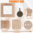 thumbnail image 2 of LINFANG Knitting Gauge Rulers Practical Knitting Gauge Measuring Tool Multifunctional Wood Knitting Tool Convenient Yarn Measuring Tools for Sewing Knitting Crafts, 2 of 9
