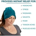 thumbnail image 6 of Aculief Headache and Migraine Relief Hat - Cold Packs, Relaxation  - Teal, 6 of 7