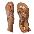 thumbnail image 3 of Women's Sandals Elegant Summer Fuzzy Sandals for Women Rhinestone Sandals for Women Toe Separator Comfortable Orthopaedic Open Toe Sandals for Women Women's Walking Sandals Footbed, 3 of 9