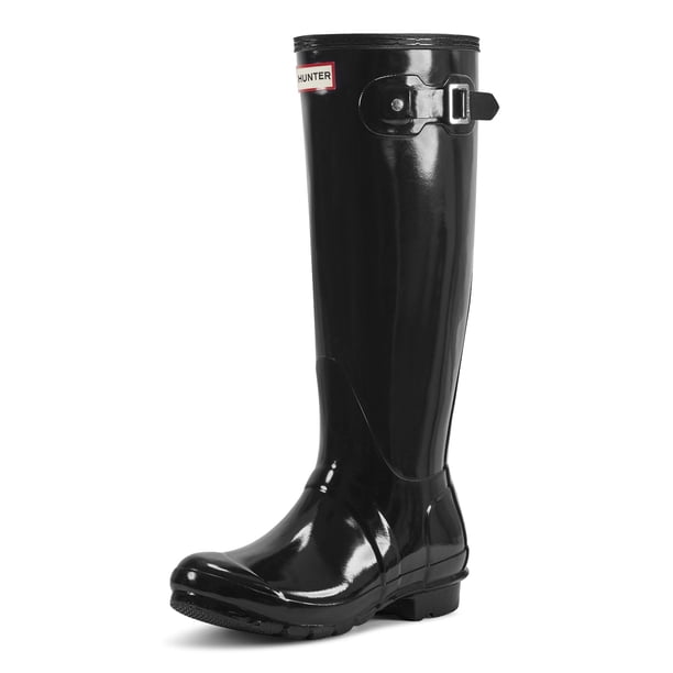 Botas Hunter Original Altas Brillantes Impermeables Negras Talle 7
