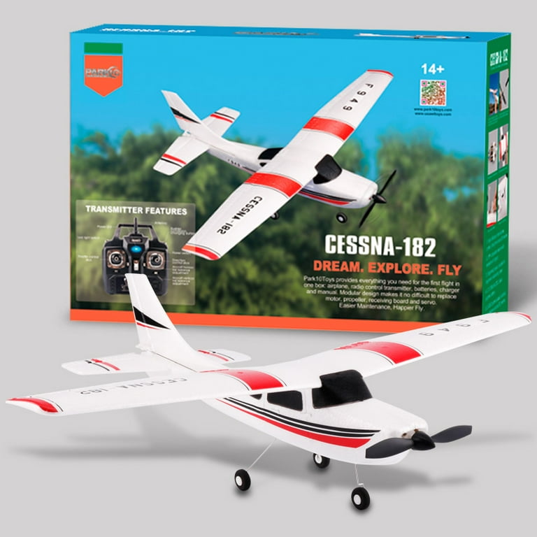 Avião Rc Cessna 182 F949 Controle Remoto 3 Canais Wltoys